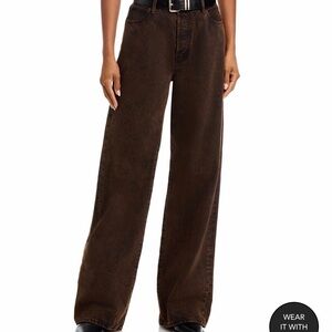 Frame Wide Leg Women’s Jeans in Dark Brown